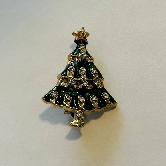 CHRISTMAS TREE - ANGELS & LACE BROOCH PIN JEWELRY VINTAGE SET OF 11 - Picture 1 of 12